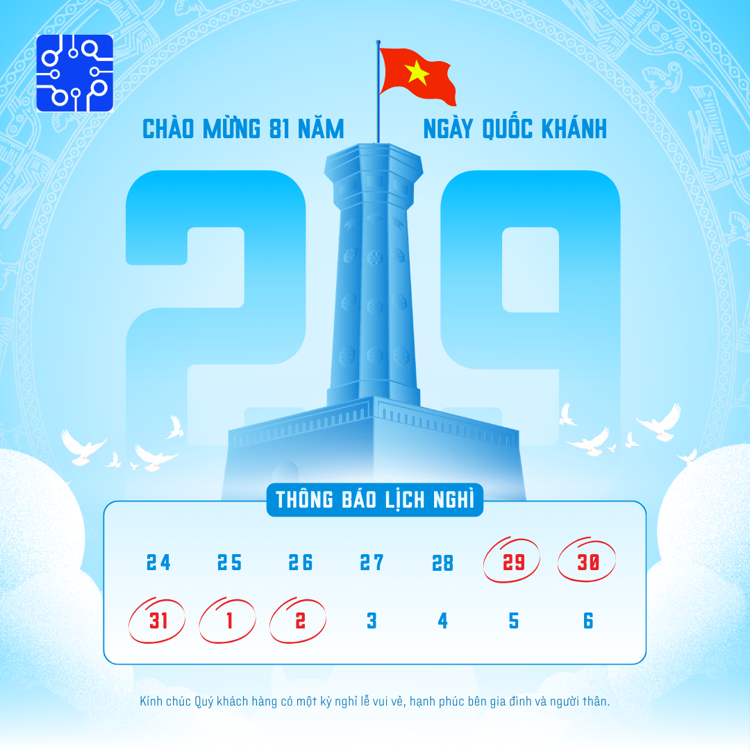 THÔNG BÁO LỊCH NGHỈ LỄ QUỐC KHÁNH 2/9
